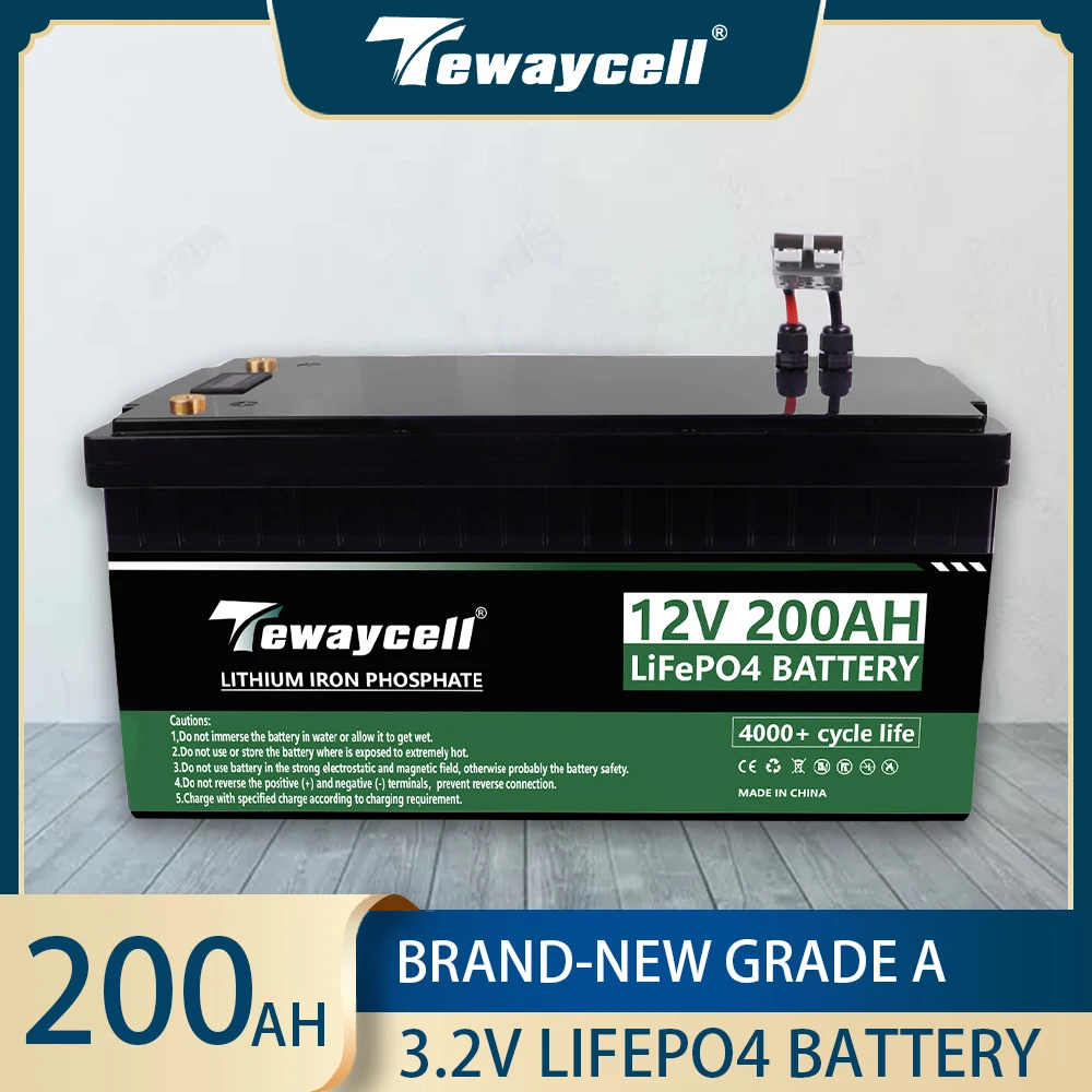 Paquete de batería LiFePO4 de 12V y 200Ah, fosfato de hierro y...