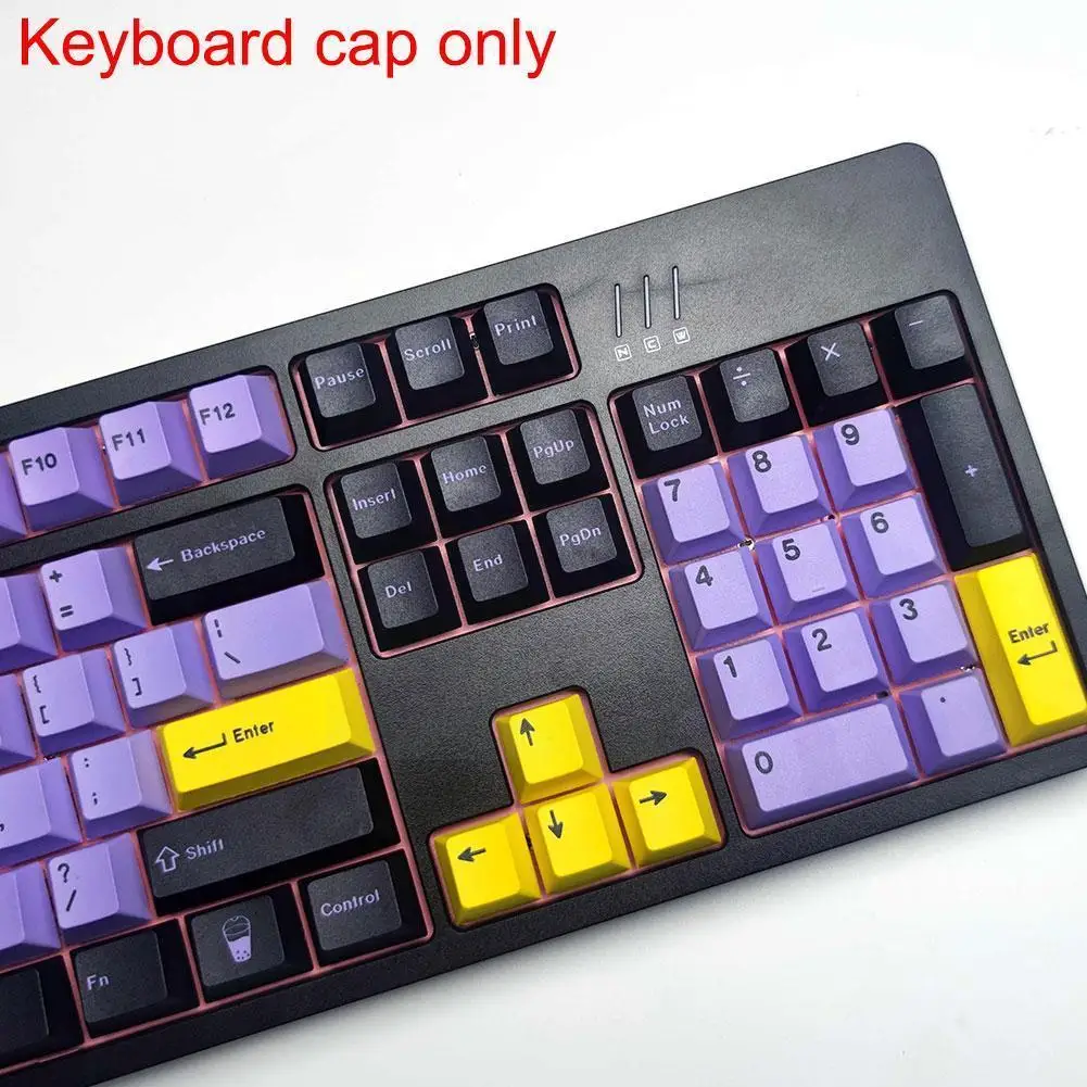 

129 клавиш Double Shot Pbt профиль клавиатуры для Gmk-taro Механическая игровая клавиатура фиолетовая Японская Клавиатура E4r8