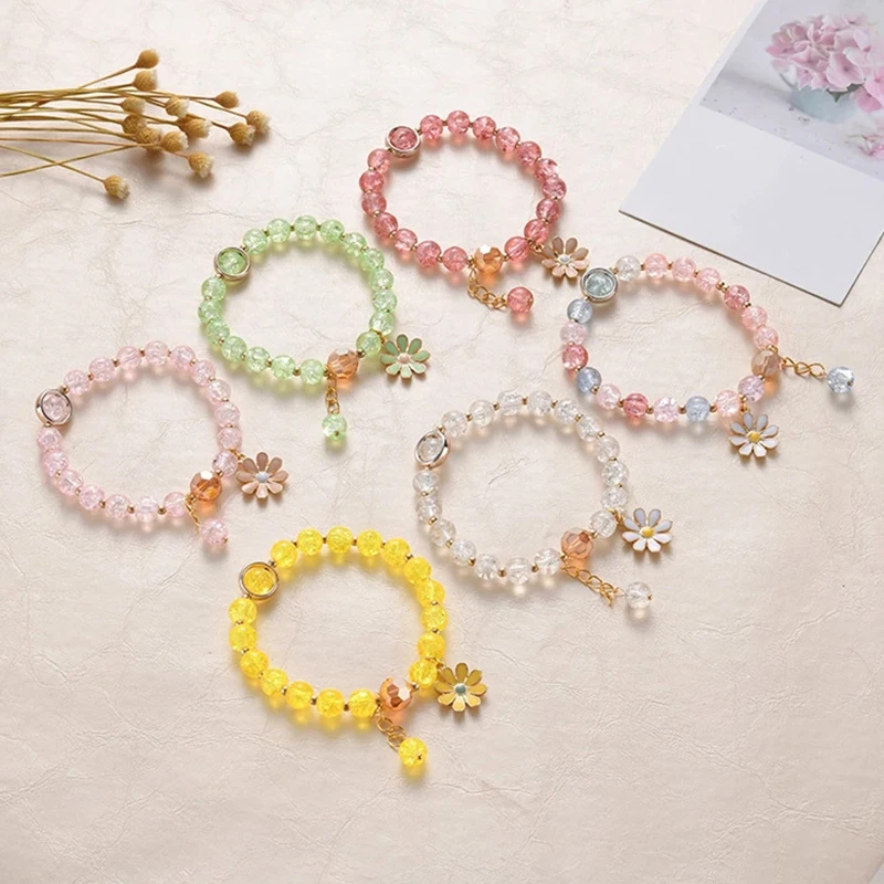 

Женский браслет в богемном стиле, эластичная веревка с цветными кристаллами и бусинами ручной работы, Ювелирное Украшение в подарок