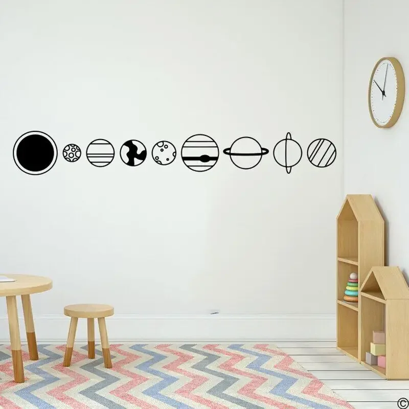 Планета Космический астронавт Стикер на стену Детская комната Спальня