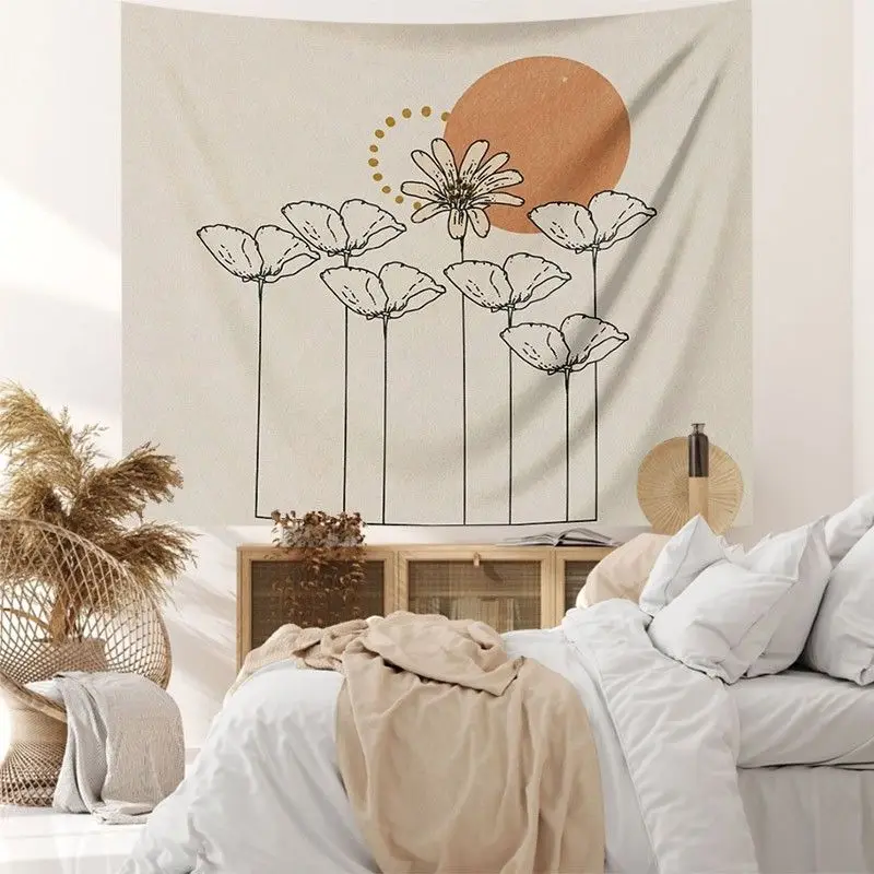

Tapestry Bedroom Bedside Wall Tapestry Decoration Retro Background Hanging Cloth Wall Covering Fabric