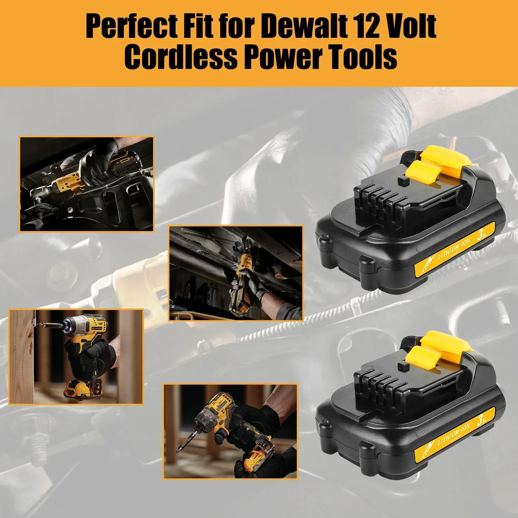Аккумуляторная батарея DCB120 3500 мАч для электроинструмента Dewalt DCB127 DCB121 DCB119 DCR020-GB