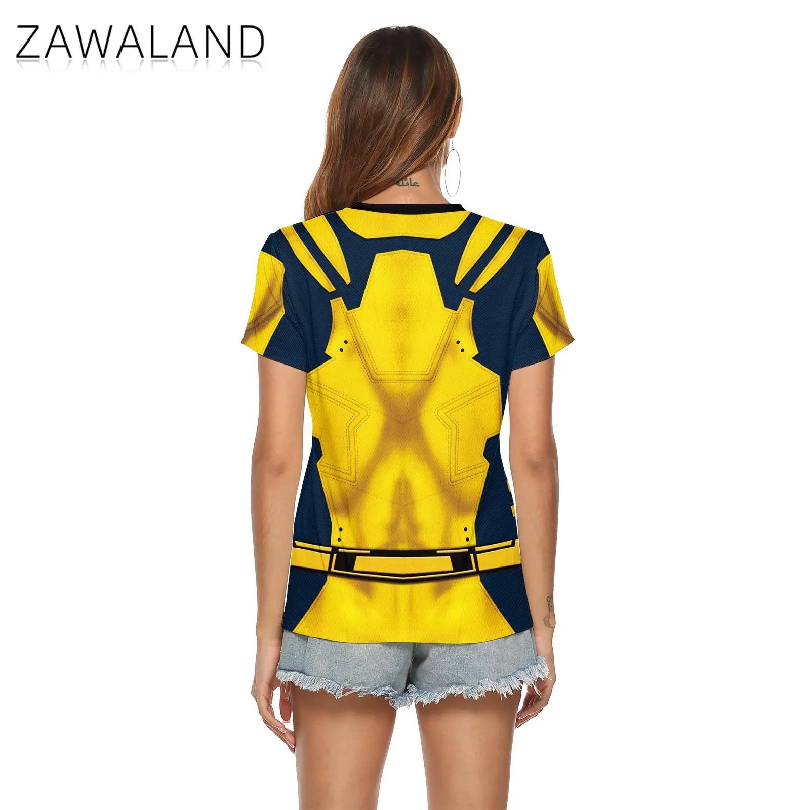 Zawaland Wolverine женские футболки для косплея костюм Джеймса Howlett топ с принтом Дэдпула