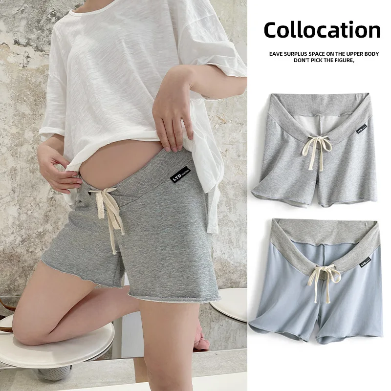 

2022 Spring Summer New Pregnant Women Low Waist Shorts Cotton Loose Casual Shorts Pregnant Women Comfortable Breathable Leggings
