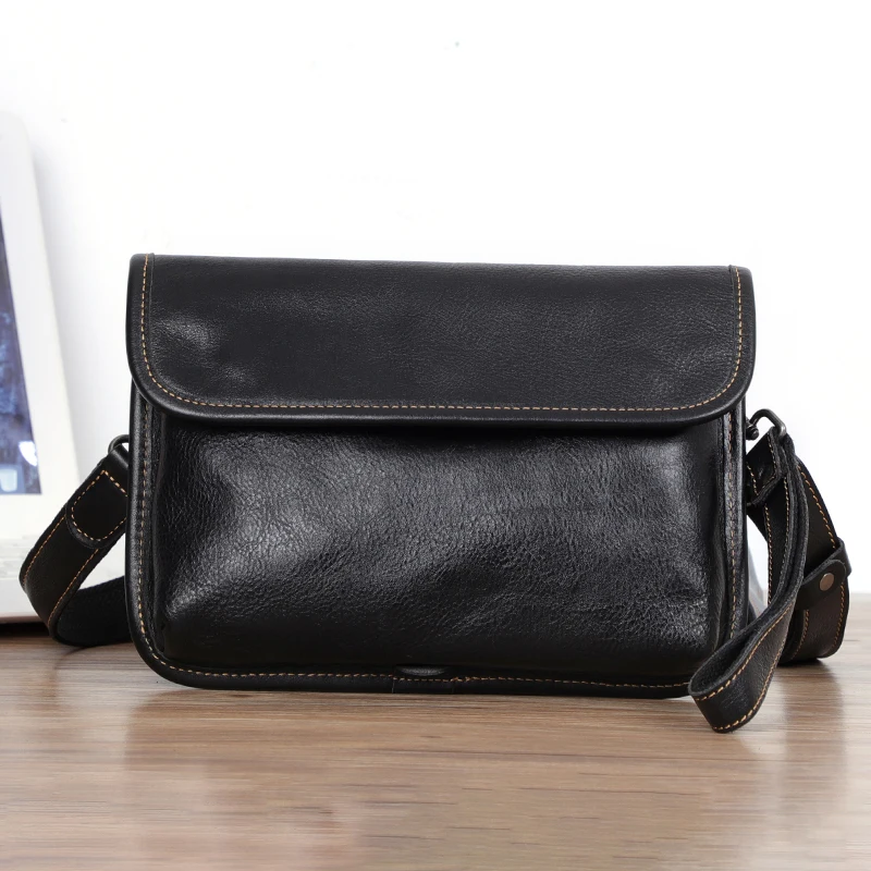 Мужская сумка-мессенджер из натуральной волчьей кожи