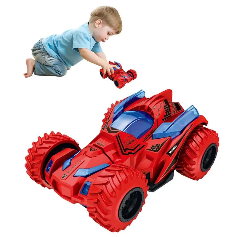 

Children Inertia Pull Back Cars Double-sided Dump Truck Resistant Falling 360 Tumbling Spinning Toy Car Turned To Kid Gift Toys