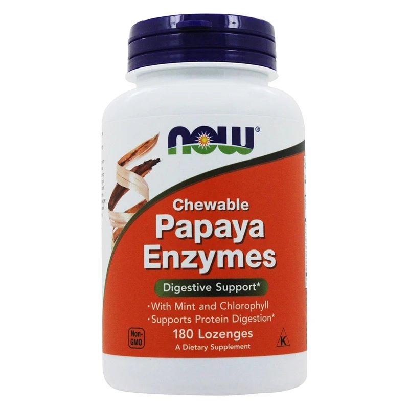 

Free shipping Chewable Papaya Enzymes Digestive Support With Mint and Chloropyll Supports Protein Digestion 180 Lozenges