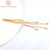 49986pcs length 100mm 24k gold color brass ball tassel charms pendants high quality diy jewelry making findings wholesale