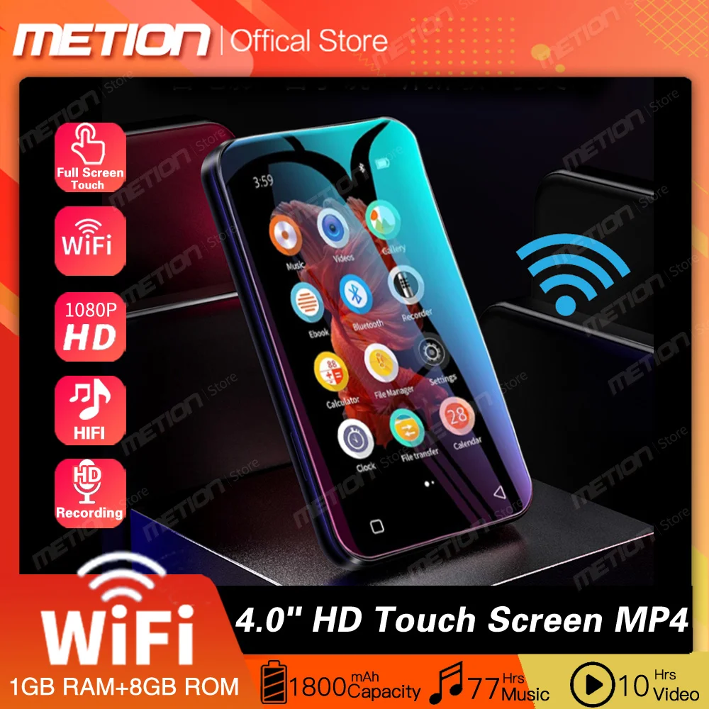 MP3-плеер с поддержкой Wi-Fi Android MP4 Bluetooth 4 0 дюйма FM/рекордер/браузер/макс. 512 ГГц |