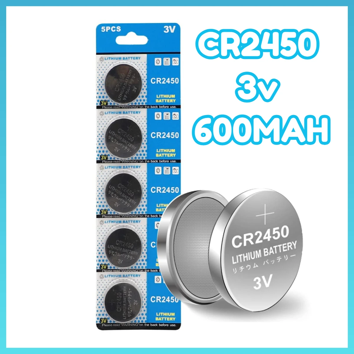 

Новинка 2023 5/10 шт. CR2450 кнопочные батареи CR2450 литиевая батарея 3 в CR 2450 600 мАч для часов электронная игрушка пульт дистанционного управления