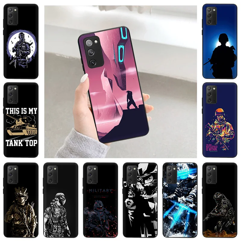 

Ultra Thin Silicone Army Soldier Phone Case for Xiaomi Redmi Note 11Pro 11 11t 10s 10 5G 10C 9T 9S 9C 9A 8 9 11e Soft Mate Cover
