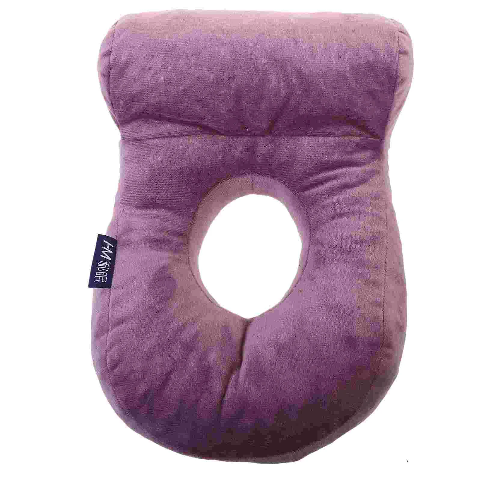 

Pillow Office Desktop Ear Home Sleep Accessory Practical Hole Traveling Accessories Decorative Side Portable Round