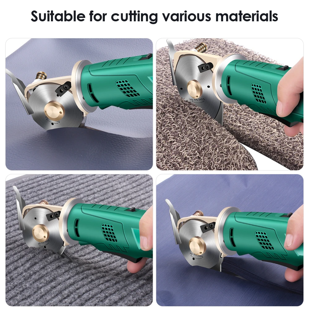 Electric Rotary Cutting Machine Cordless Cloth Scissors Rechargeable Shearing for Paper Carpet Leather