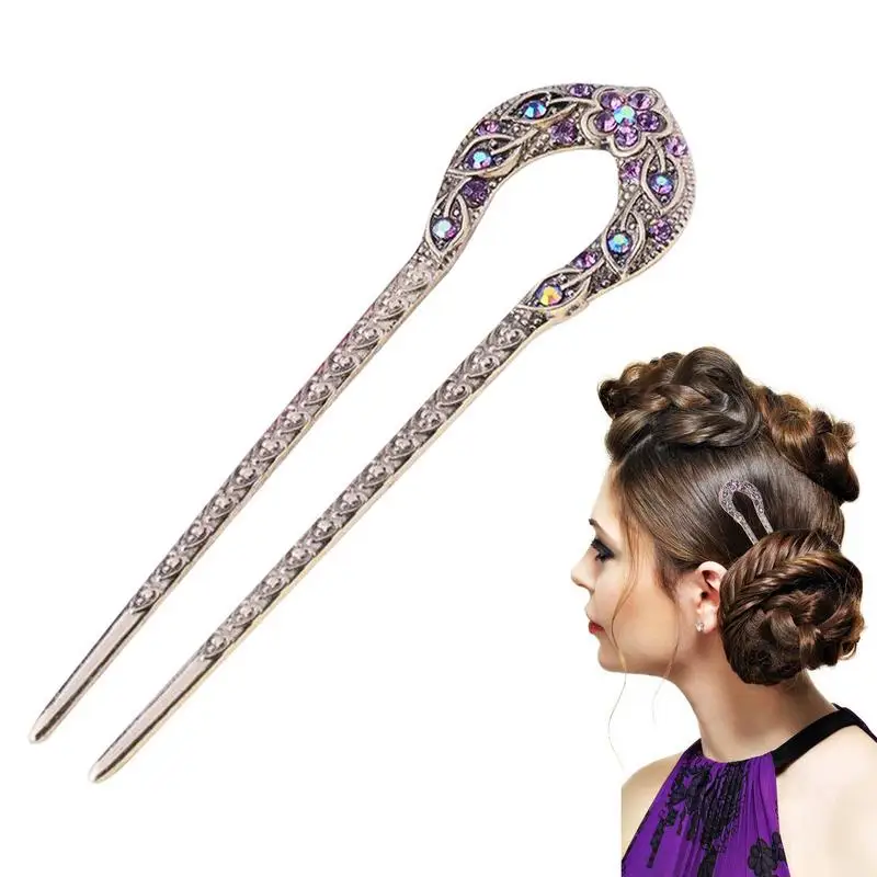

U-образные шпильки для волос, вилка для волос, китайские шпильки для волос для женщин, аксессуары для волос, подарки для девочек, изысканные з...