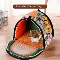 small pet bag eco friendly universal fashion print mouse hedgehog carrier bag for outing hedgehog bag hamster carrier bag