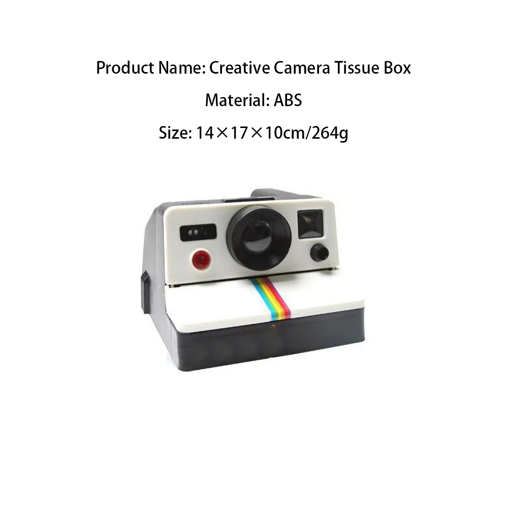 

Creative Retro Polaroid Camera Shape Inspired Tissue Boxes Toilet Roll Paper Holder Box Bathroom Decor Home New Paper Holder