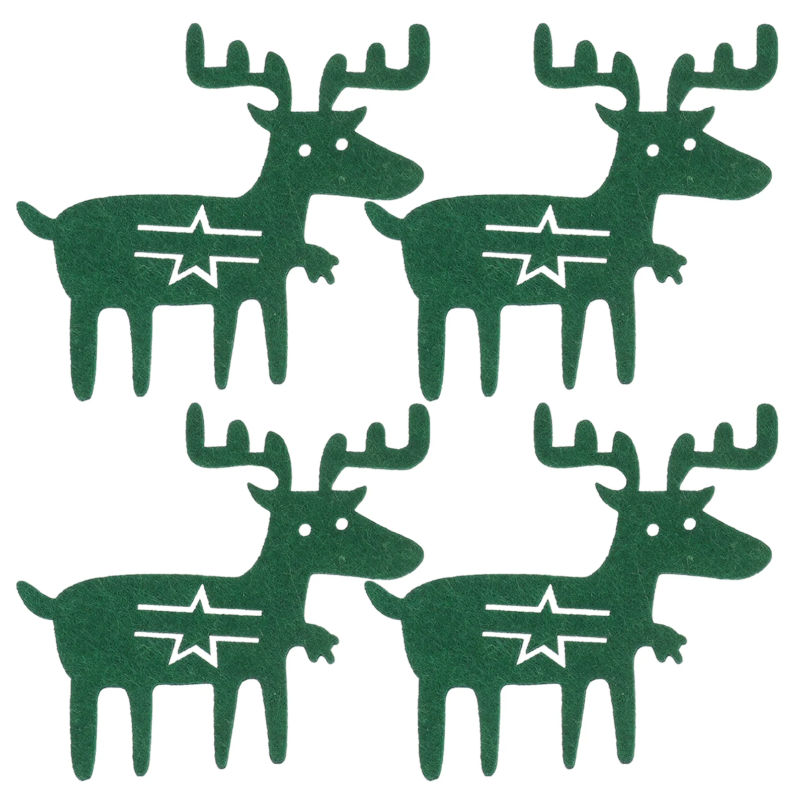 

4pcs Xmas Party Cutlery Holder Cutlery Storage Pouch Christmas Elk Tableware Decoration
