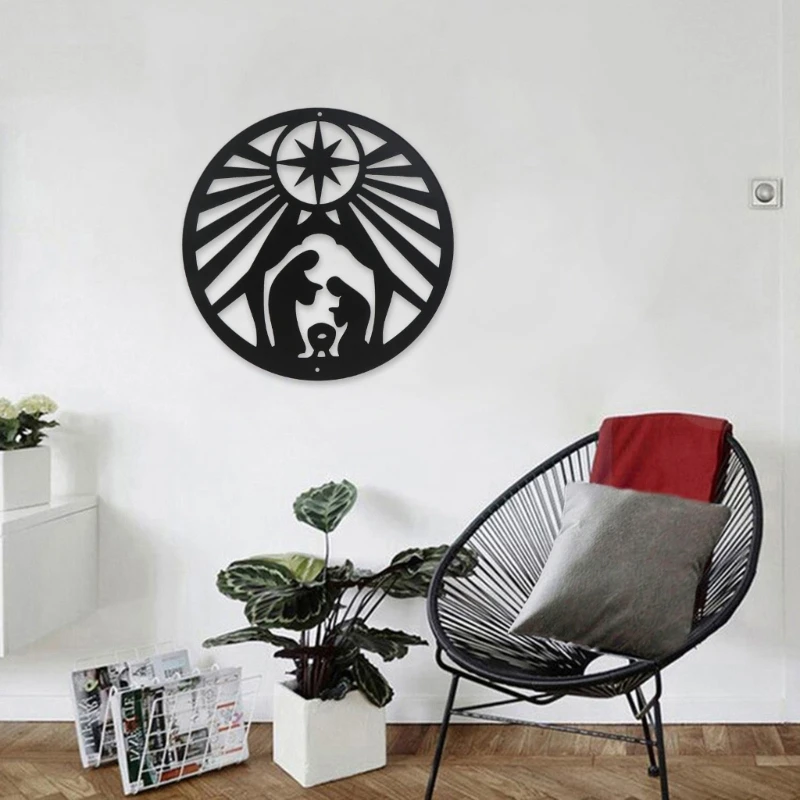 

Металлический знак Иисуса на Рождество, кованый железный декор для общежития, гостиной, Настенный декор