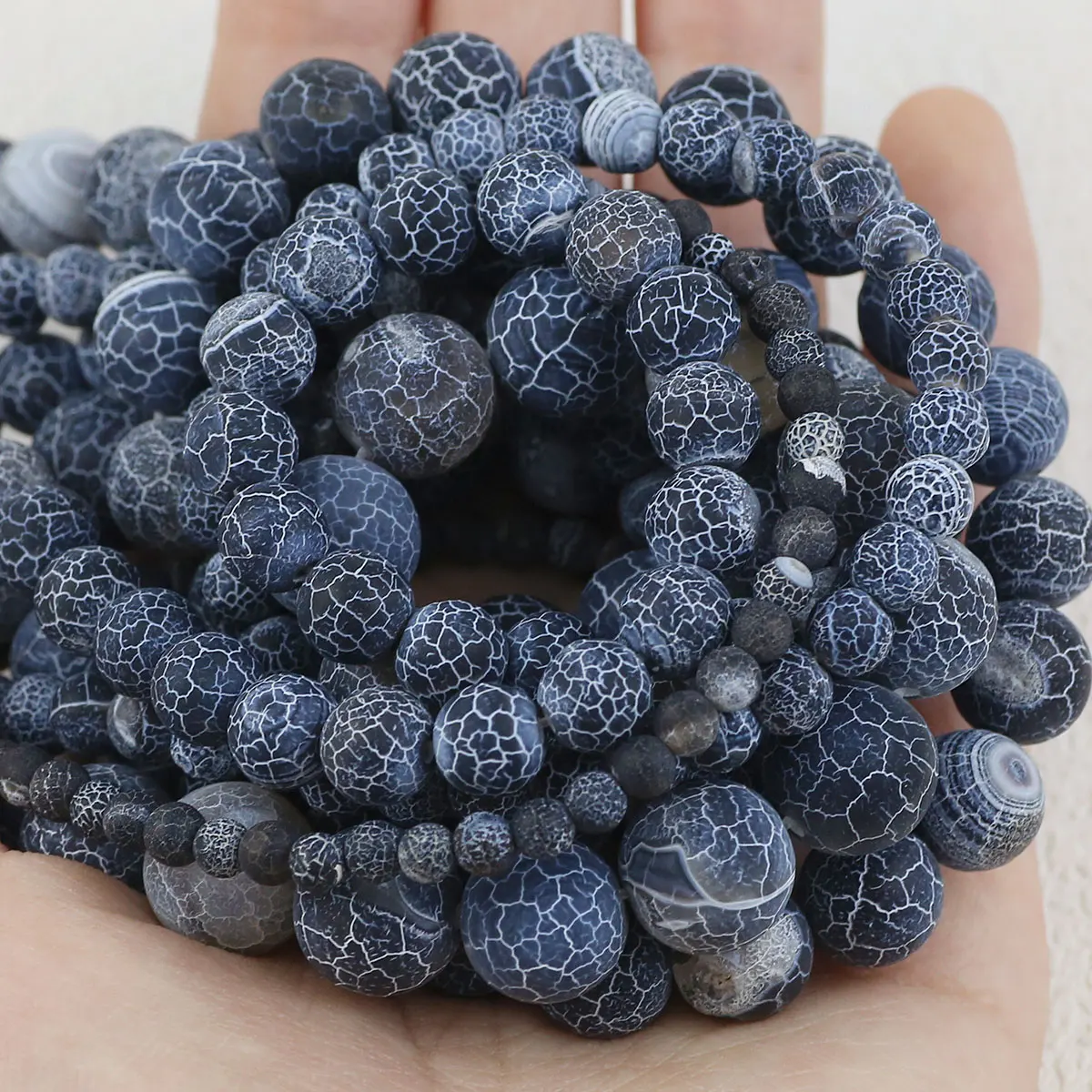 4 6 8 10 12 мм натуральный камень черный обветренный агат бусины круглые свободные