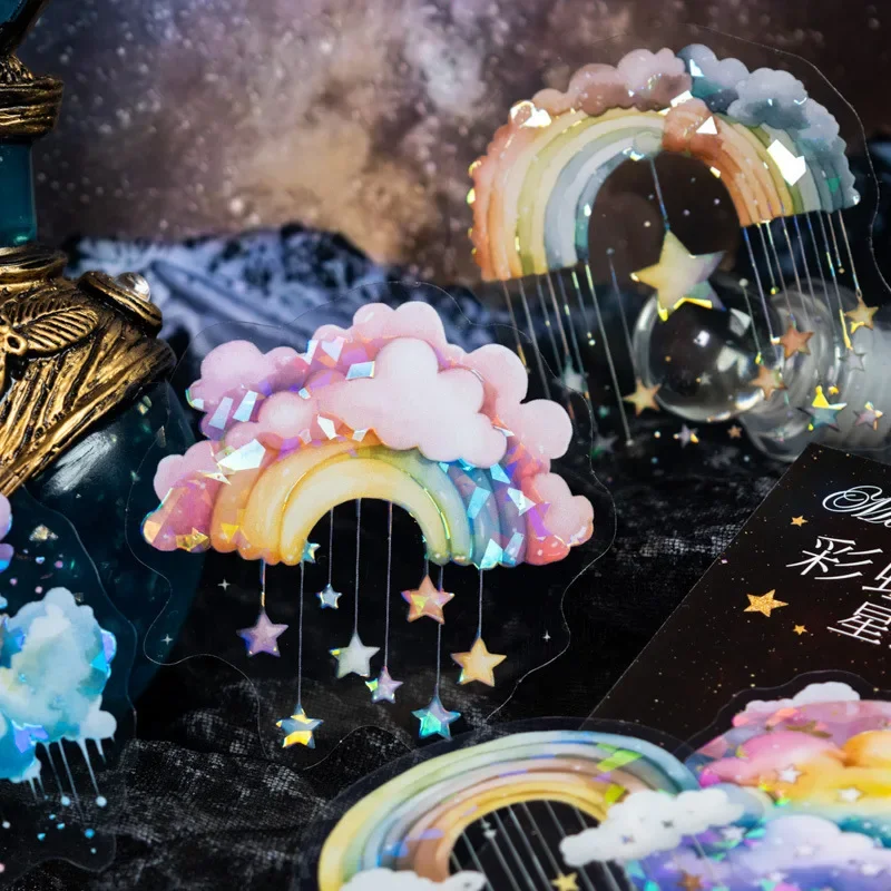 10 листов наклейки луна осень звезда ракушка свет европейское ретро украшение