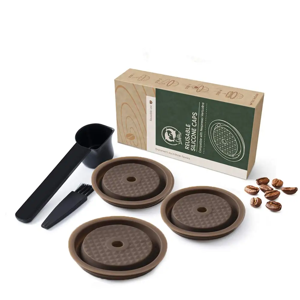 For Nespresso Vertuo Next Reusable Silicone Cap Coffee Capsule Cover Lid Compatible With Nespresso Vertuoline Original Capsules