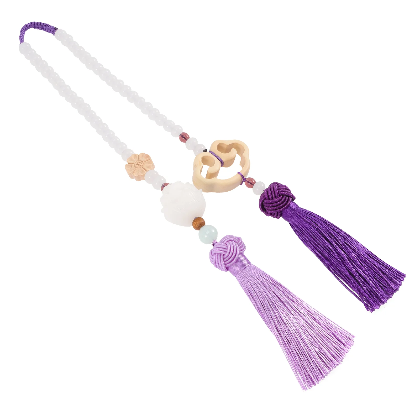 

Hanging Car Decor Mirror Ornament Decoration Tassel Wall Chinese Accessories Rear View Garland Fengshui Room Living Nursery Bead