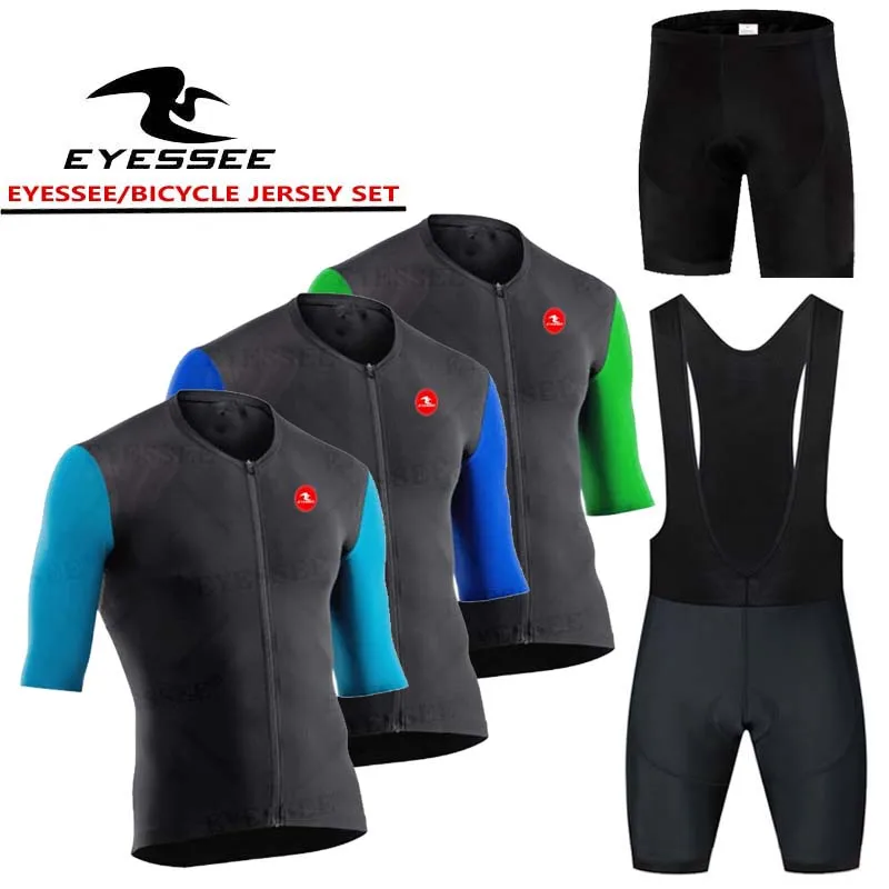 

Летняя велосипедная форма EYESSEE с коротким рукавом, Джерси, велосипедная форма, Спортивная велосипедная одежда, одежда для горного велосипед...