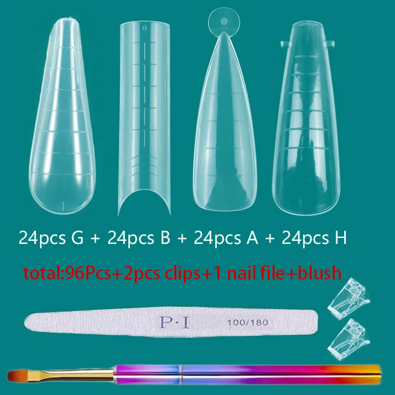 

Накладные ногти FILI с полным покрытием, Типсы для наращивания акриловых ногтей, инструменты для быстрого наращивания ногтей, верхние формы д...