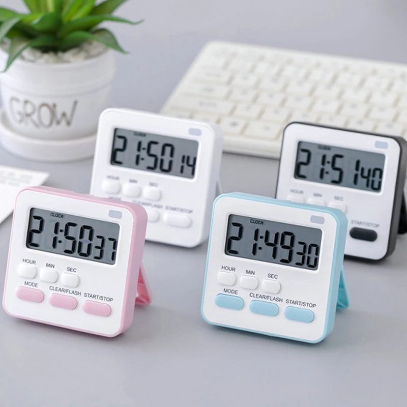 

Timer Self-discipline Timer Kitchen Reminder Can Mute Learning Beauty Countdown with Flashing Light Electronic Alarm Clock