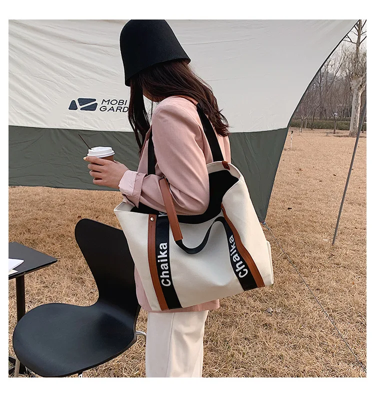 Canvas Bag for Women 2023 New Trend Casual Large Capacity Portable Tote Bag Shoulder Bag  Luxury Bag  Designer Handbags