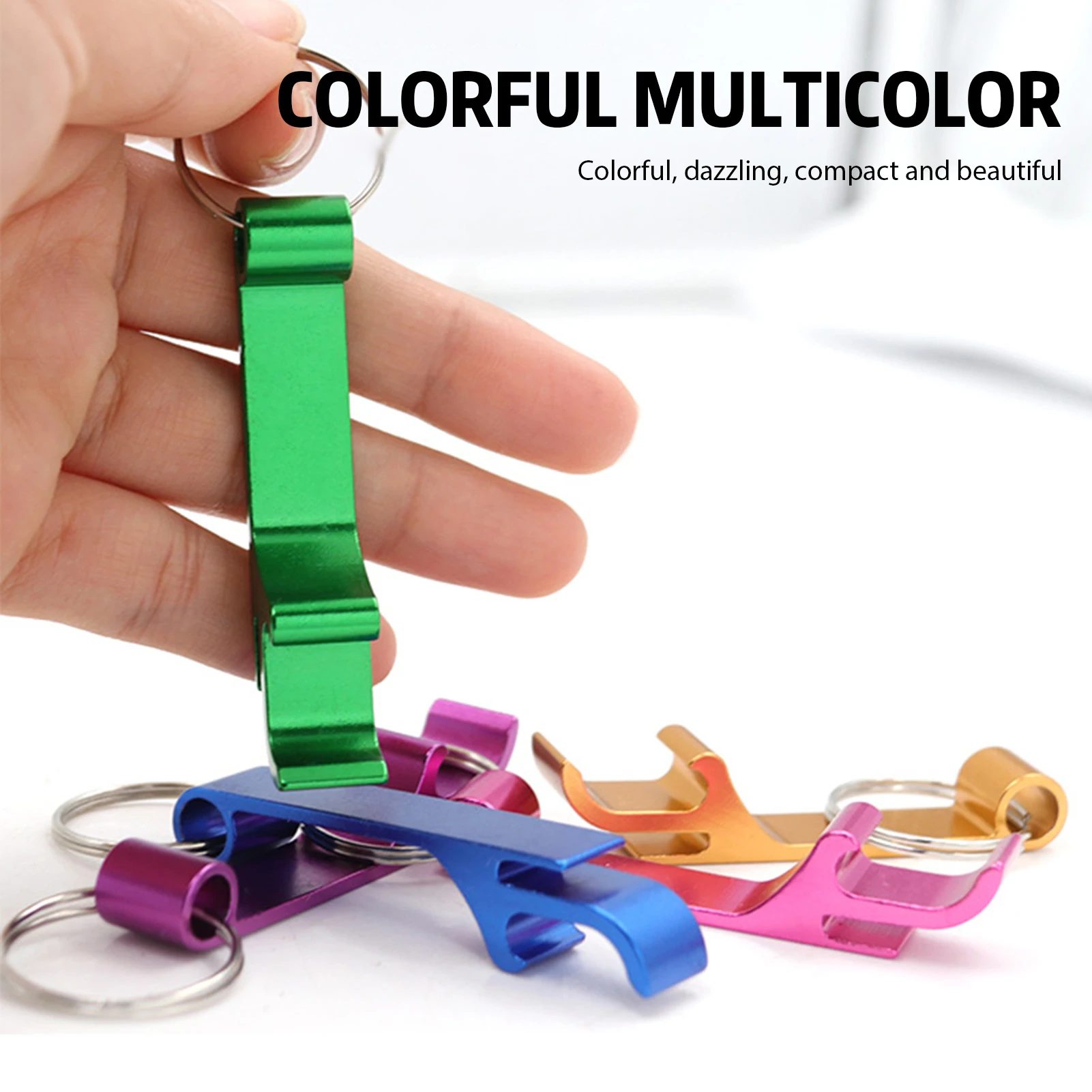 

2pcs Portable Bottle Openers Keychain Aluminum Alloy Opener Keychain Ring Beer Bottle Can Opener Wedding Party Gifts For Kitchen