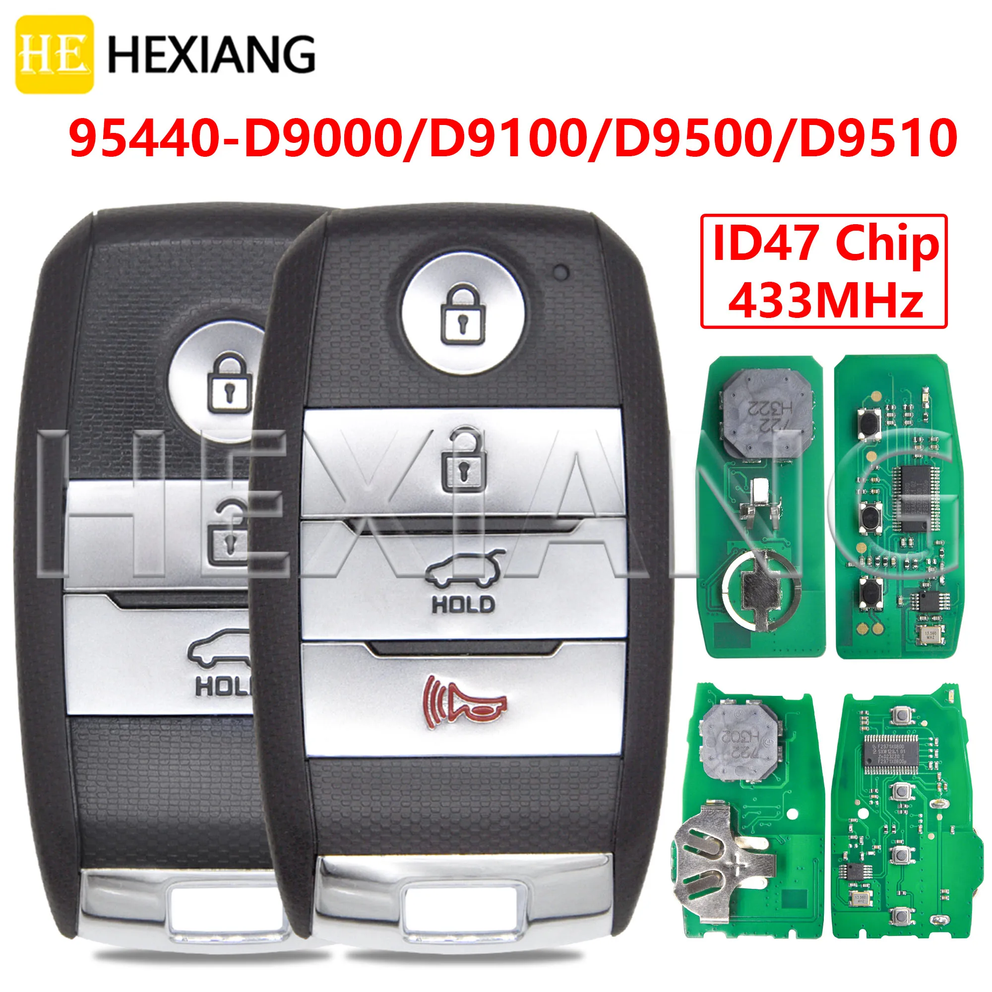 DR 95440-D9000/D9100/D9500/D9510 ID47 чип 433 МГц бесконтактный умный автомобильный дистанционный