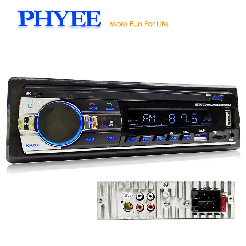 

Car Radio 1 Din Bluetooth Handsfree Audio MP3 Player USB TF Aux ID3 APP Control ISO Connector Stereo Sound System Head Unit 530