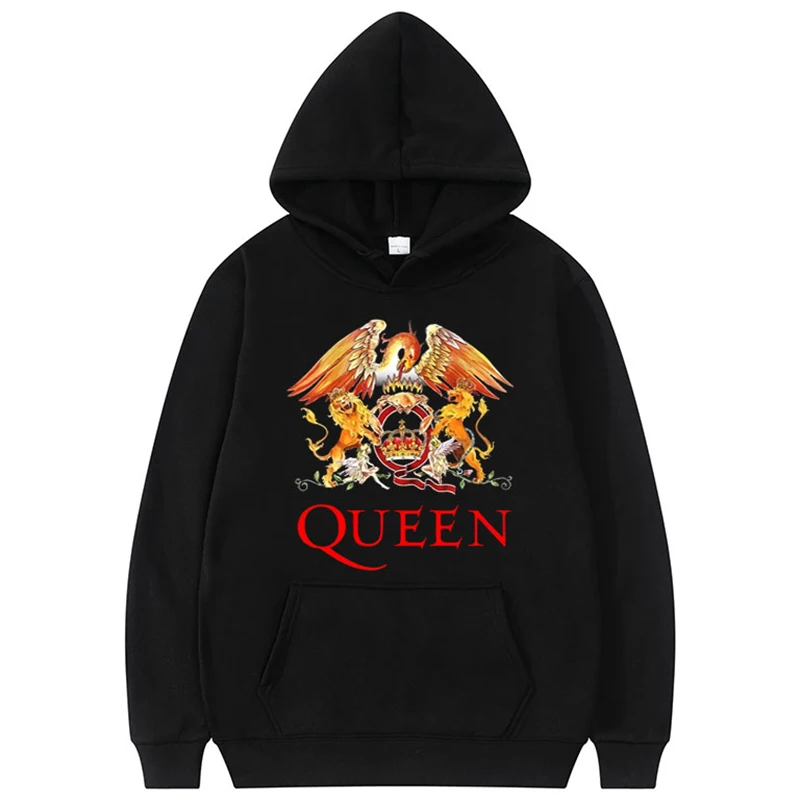 

Rapper Queen Hoodies Men Fashion Tracksuit Freddie Mercury Print Women Sweatshirt Hoodie Kids Hip Hop Clothing Rock Band Coat