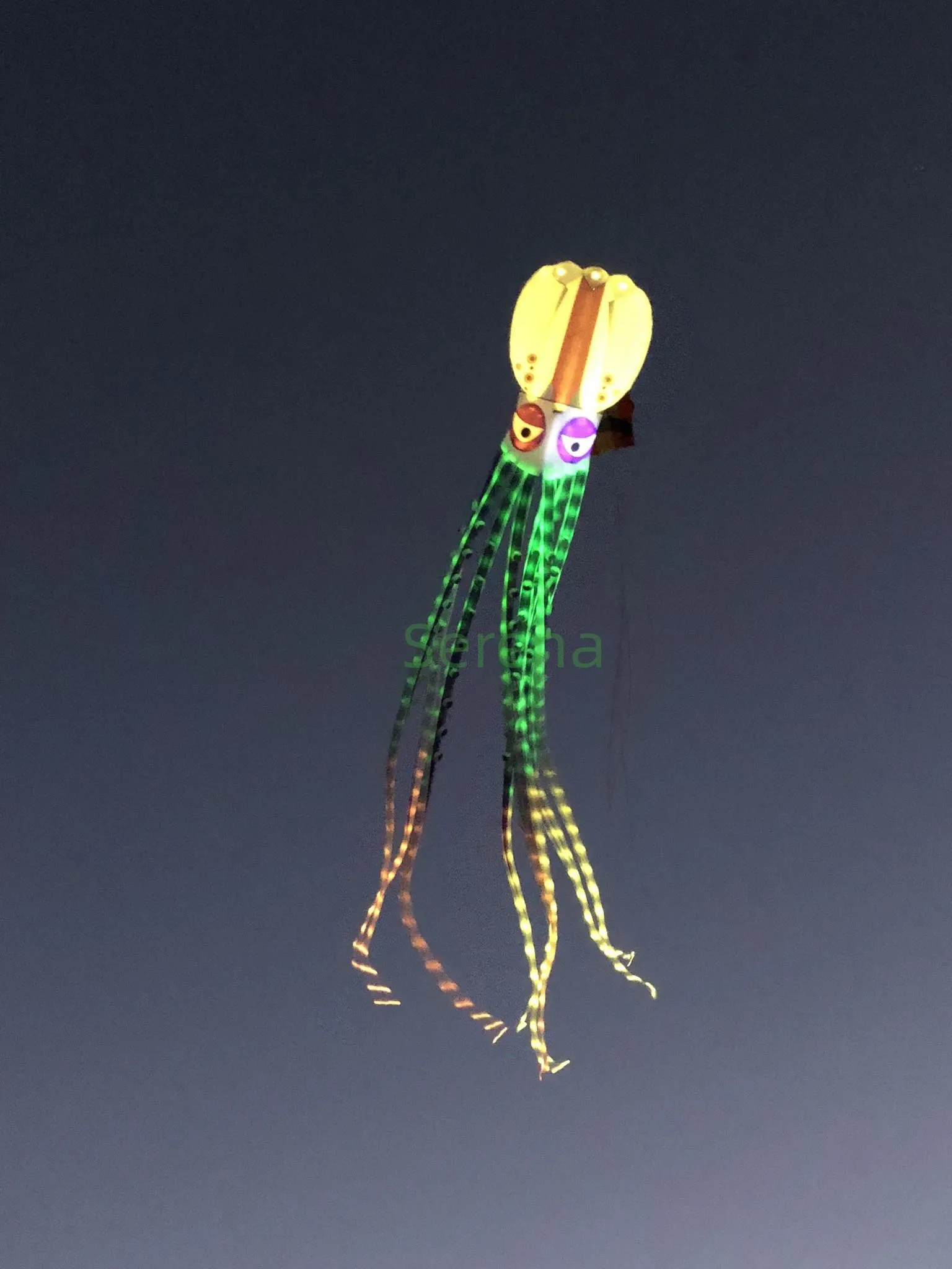 Показательный змей 18 м светодиодный мягкий надувной змей-осьминог большой