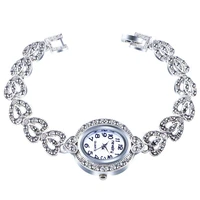 2022 new vintage quartz watch women antique silver color gray crystal womens watches female bracelet clock relogio feminino