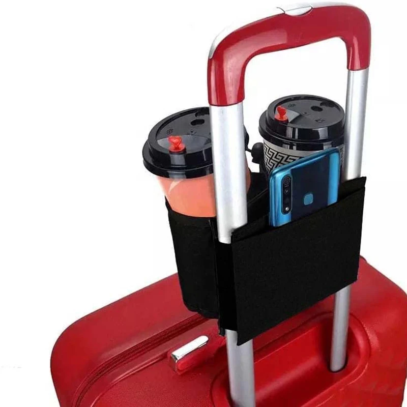 

Luggage Trolley Water Cup Storage Bag Luggage Travel Cup Rack Portable Beverage Travel Case Accessories Storage Bag