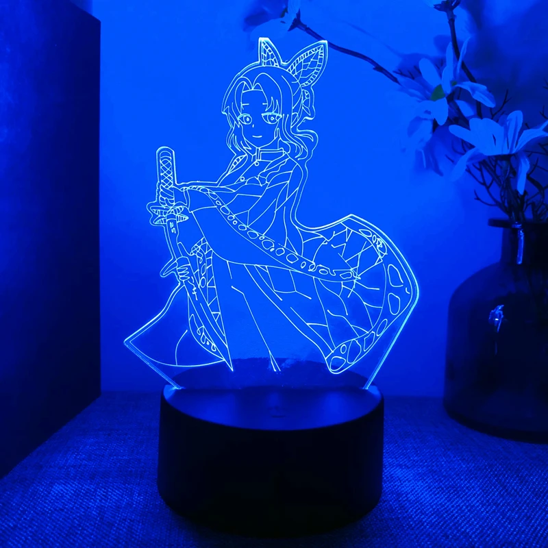 

3d Аниме лампа-убийца демонов, фигурка киметасу No Yaiba Nezuko Kamado для спальни, Декор, ночник, детский Настольный 3d светильник, подарок на день рожд...