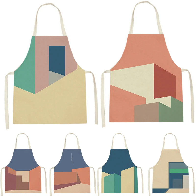 

Кухонный Фартук WQL2891 для женщин, без рукавов, из хлопка и льна