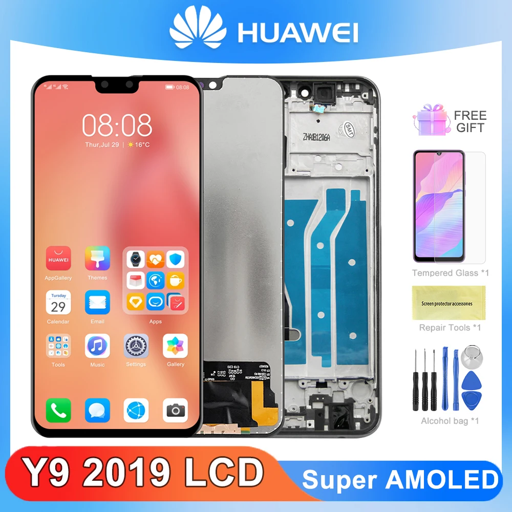 

Super Amoled For HUAWEI Y9 2019 Lcd Display Touch Screen Digitizer Assembly For Huawei Y9 2019 JKM-LX1 JKM-LX2 JKM-LX3 Screen