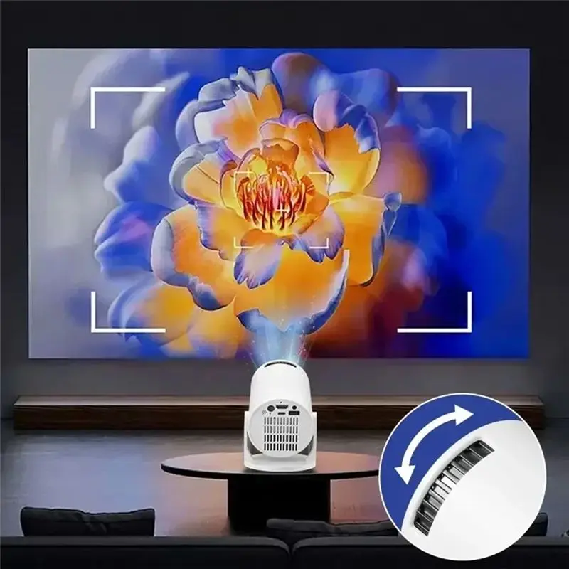 Фото Портативный проектор ABKQ-LED 1080P M5 для телефонов Android, USB-приставок для ТВ, ноутбуков, с европейской вилкой №2
