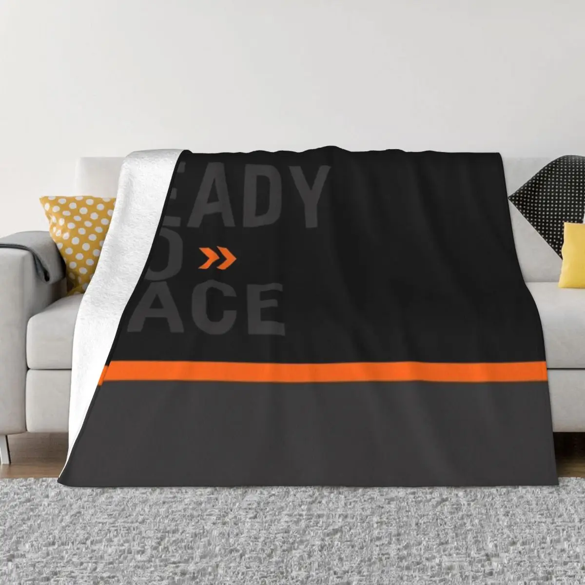 

Ready To Race Enduro Cross Knitted Blanket Flannel Motocross Lightweight Throw Blankets for Home Couch Bed Rug