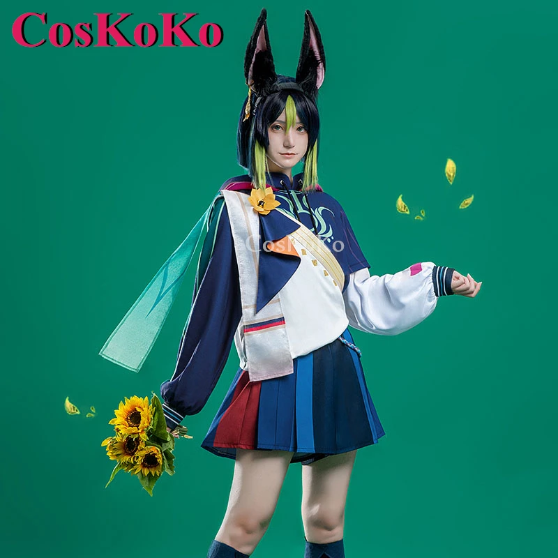 CosKoKo Tighnari Косплей Игра Genshin Impact Костюм Производный продукт Мода Прекрасный наряд