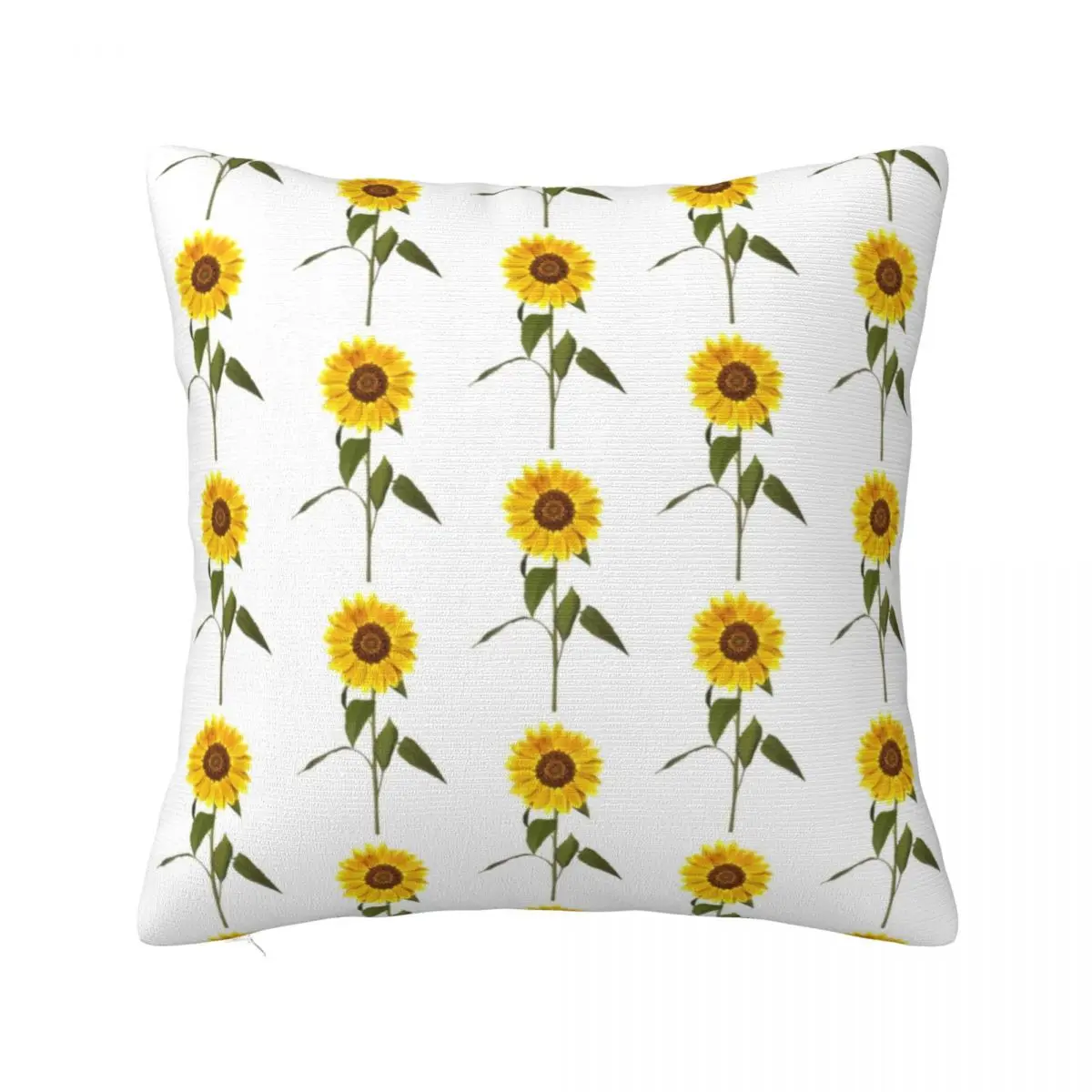 

Sunflower Drawing Pillowcase Printed Polyester Cushion Cover Gift Beautiful Daisy Throw Pillow Case Cover Seater Square 45*45cm