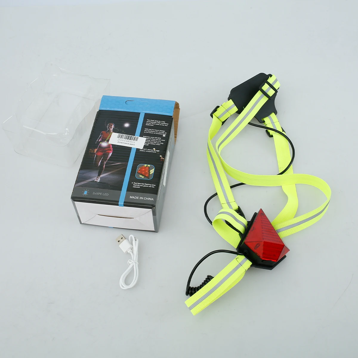 

Night Running Lights 2pcs XPG LEDs 350lumens Chest Light with High Visible Reflector 2000mAh USB Rechargeable Warning Light 2