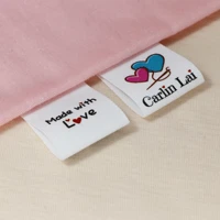 custom clothing labels personalized brand cotton printed tags handmade label logo or text watercolor labels fr186