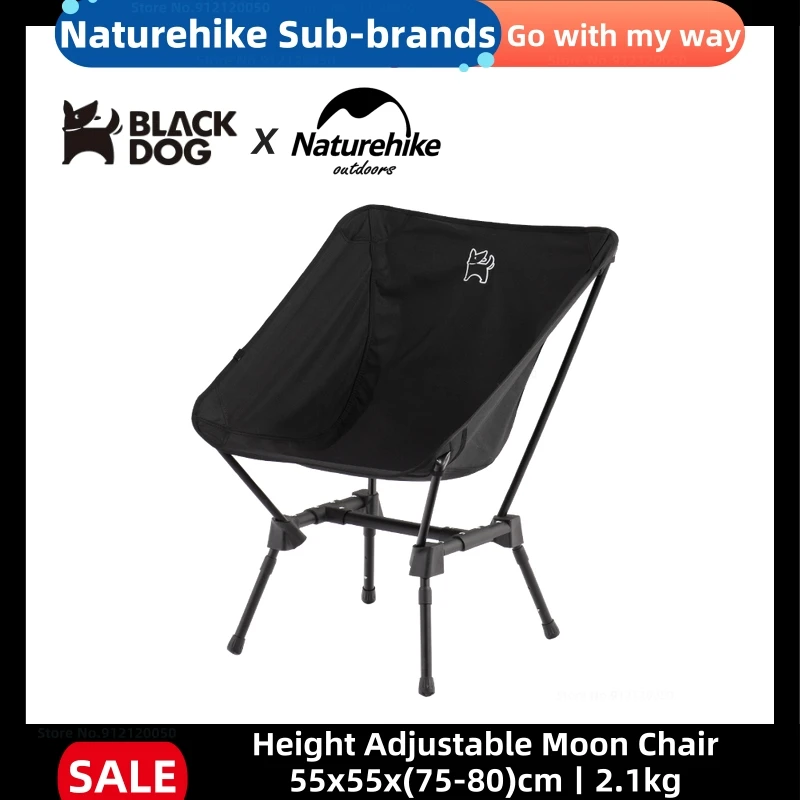

Naturehike x BlackDog Стул для кемпинга на открытом воздухе Сверхлегкий складной стул Складной стул для пикника Пляжный стул с регулируемой высотой ...