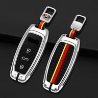 alloy car remote key case cover shell fob for audi a6 a7 a8 e tron q5 q8 c8 d5 protector holder zinc alloy keyless accessories
