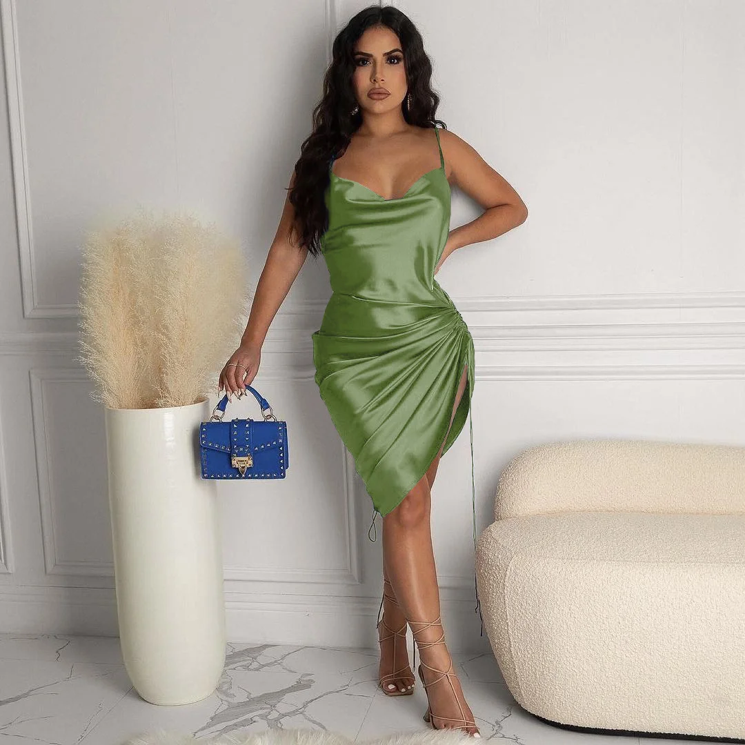 

Sylph Evening Dresses For Women Sleeveless Backless Sexy Elegant Bodycon Party Club Outfits Clothes Lady Female Mini Dress Vesti