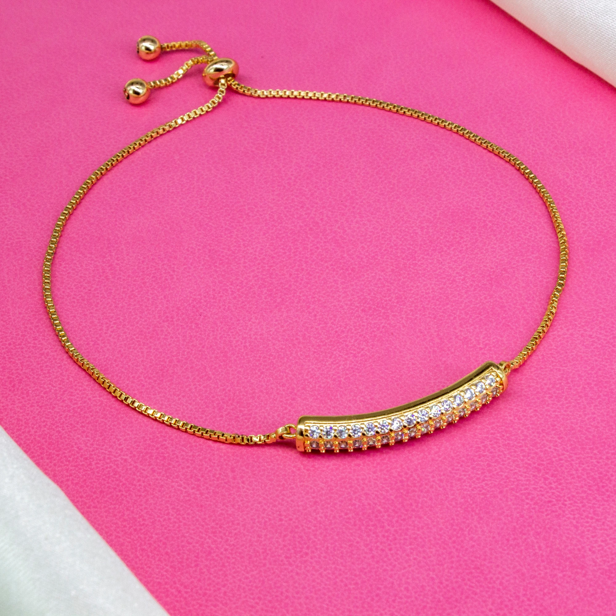 

Korean Fashion Crystal Cubic Zirconia Bracelet Bangle Wedding Daily Jewelry Gold Silver Adjustable for Women Jewelry Gift